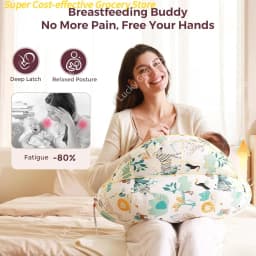 Wider Feeding Pillows Breastfeeding Nursing Support Pillow for Mom Baby Hand-Free Easier Feeding Comfortable Postpartum Recovery