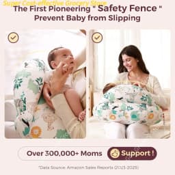 Wider Feeding Pillows Breastfeeding Nursing Support Pillow for Mom Baby Hand-Free Easier Feeding Comfortable Postpartum Recovery