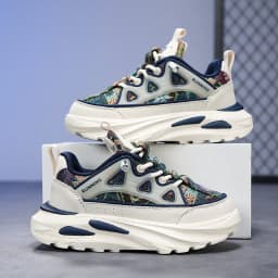 A pair of children's four-season mesh breathable sports shoes, thick sole wear-resistant dad shoes, sizes 30-39，LY-L9803