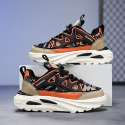 A pair of children's four-season mesh breathable sports shoes, thick sole wear-resistant dad shoes, sizes 30-39，LY-L9803