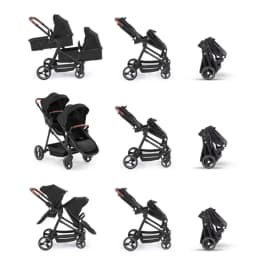 Twins Baby Strollers Small Size Folded Carried on Airplanes. Double Kids Baby Carrier Multifunctional Lightweight