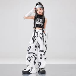 Girls K-pop Crop vest Top Love Pants Street Dance Skirts Kids Hip Hop Streetwear Children Jazz Costumes Girl Group Clothes Sets