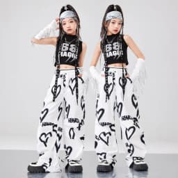 Girls K-pop Crop vest Top Love Pants Street Dance Skirts Kids Hip Hop Streetwear Children Jazz Costumes Girl Group Clothes Sets