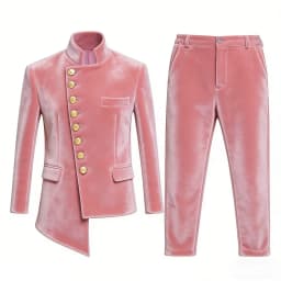 New African Boys Suits 2 Pieces Birthday Party Wear Long Sleeved Slim Fit Suit Set Wedding Guest Clothes Plus Size Tuxedo 2-20T
