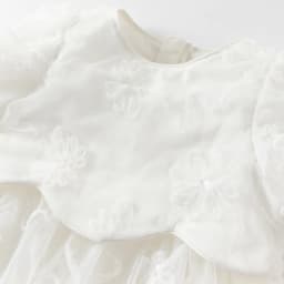 Dave Bella Children's Princess Dress For Girls Spring Summer Kids Mesh Skirt Sweet Puff Sleeves White Outerwear Party DB2251473