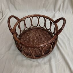 Newborn Photo Prop: Handwoven Indonesian Rattan Basket for Boys & Girls. Studio & Family Photography. Decor Basket