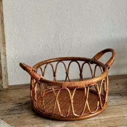 Newborn Photo Prop: Handwoven Indonesian Rattan Basket for Boys & Girls. Studio & Family Photography. Decor Basket