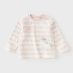 Dave Bella Pure Cotton T-shirt for Children Striped Pullover Top Casual Girls Bottom Top Fashion Soft Butterfly Print DB3262931