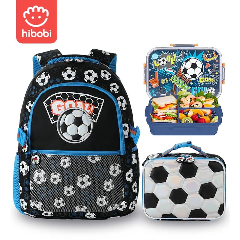 3 Pcs Kids Backpack Set for Girls School Bag, Lightweight Elementary, Large Capacity & Water-Resistant, with Lunch Bag&Lunch Box