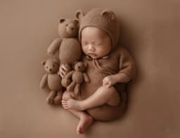 Handmade Crochet Teddy Bear Newborn Photography Props, Cute Crochet Knitted Photography Props for Baby Accessories for Posing