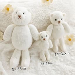 Handmade Crochet Teddy Bear Newborn Photography Props, Cute Crochet Knitted Photography Props for Baby Accessories for Posing