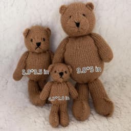 Handmade Crochet Teddy Bear Newborn Photography Props, Cute Crochet Knitted Photography Props for Baby Accessories for Posing