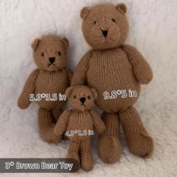Handmade Crochet Teddy Bear Newborn Photography Props, Cute Crochet Knitted Photography Props for Baby Accessories for Posing