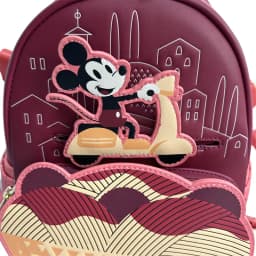 Loungefly Disney Mickey Mouse Ear Pu Leather Women's Backpack Castle Cosplay Leisure Travel Bag Mini Children's Schoolbag