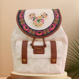Loungefly Disney Mickey Mouse Ear Pu Leather Women's Backpack Castle Cosplay Leisure Travel Bag Mini Children's Schoolbag