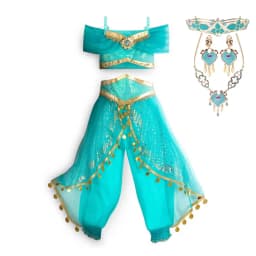 Muababy Jasmine Aladdin Princess Dress for Girls Cosplay Costume Birthday Party Fancy Outfit Toddler Kids Fairy Tale Vestid0