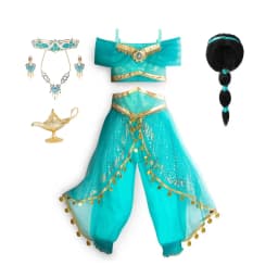 Muababy Jasmine Aladdin Princess Dress for Girls Cosplay Costume Birthday Party Fancy Outfit Toddler Kids Fairy Tale Vestid0