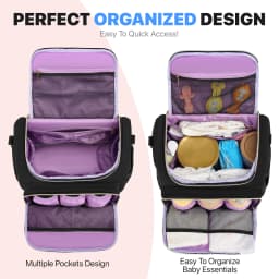 4 In 1 Diaper Bag Backpack Foldable Baby Waterproof Travel Bag Diaper Bag Backpack with Changing Pad Travel Diaper Bag for Mom