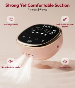 NCVI Electric Breast Pump, with Wearable Cups,4 Modes 9 Levels,Quiet & Portable Rechargeable for Breastfeeding Moms