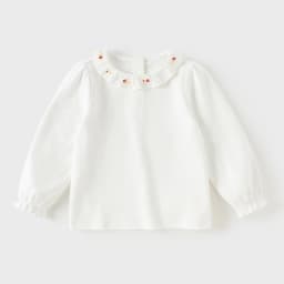 Dave Bella Children Embroidery White Shirt Clothes Autumn Spring Girls Long Sleeve Blouse Cotton Top Outdoor Party DB3263461