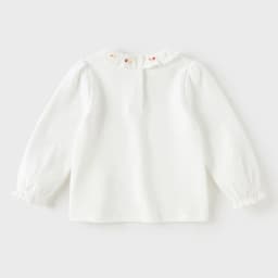 Dave Bella Children Embroidery White Shirt Clothes Autumn Spring Girls Long Sleeve Blouse Cotton Top Outdoor Party DB3263461