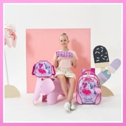 Girls Cartoon Backpack Set with Lunch Box, Cute School Travel Bookbag for Elementary Students Ages 8-10