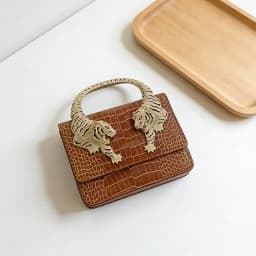 Unique Leisure Diaper Bag Stylish Clutch Mini Messenger Purse Solid Color Leather Handbag Original Retro Women's Tote