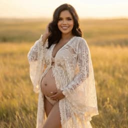 Boho Style Tassels Beige Lace Maternity Photo Shoot Long Dress Bohemian Pregnancy Photography Props Dress