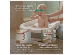 Baby Bath Tub with Folding Stand Infanti Acquarella Grey 25L