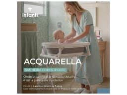 Baby Bath Tub with Folding Stand Infanti Acquarella Grey 25L