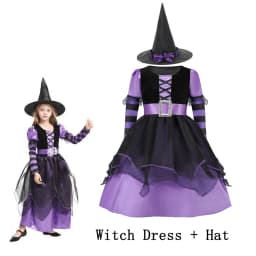 Kids Halloween Witch Pumpkin Cosplay Dress Girls Bat Spider Tulle Costume Children Carnival Trick or Treat Party Fancy Outfit