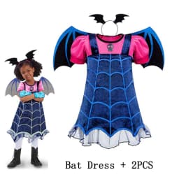 Kids Halloween Witch Pumpkin Cosplay Dress Girls Bat Spider Tulle Costume Children Carnival Trick or Treat Party Fancy Outfit