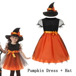 Kids Halloween Witch Pumpkin Cosplay Dress Girls Bat Spider Tulle Costume Children Carnival Trick or Treat Party Fancy Outfit