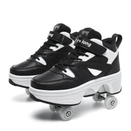 NEW Children's Sports Roller Skates Deformation Shoes 4 Four-wheeled Roller Skates Adult Runaway Shoes Student Deformation Wheel