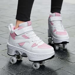NEW Children's Sports Roller Skates Deformation Shoes 4 Four-wheeled Roller Skates Adult Runaway Shoes Student Deformation Wheel