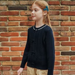 Dave Bella Children Autumn Spring Bow Sweater Girls Long Sleeve Jacquard Knitted Pullover Kids Tops Outdoor Clothes DK3262536