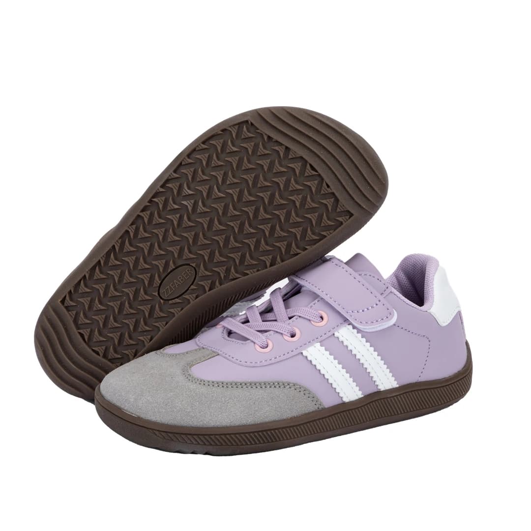 ZZFABER Kids Barefoot Sneakers Soft Fiber Leather Flexible Casual Shoes Breathable Minimalist Footwear for Boys Girls