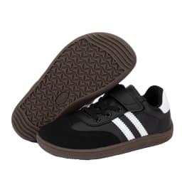 ZZFABER Kids Barefoot Sneakers Soft Fiber Leather Flexible Casual Shoes Breathable Minimalist Footwear for Boys Girls