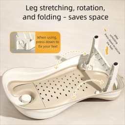 Newborn Bathtub With Sensing Foldable Baby Bath Support Temperature Non-Slip Infrant Shower Bed With Support Bracket