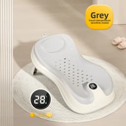 Newborn Bathtub With Sensing Foldable Baby Bath Support Temperature Non-Slip Infrant Shower Bed With Support Bracket