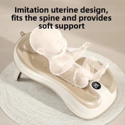 Newborn Bathtub With Sensing Foldable Baby Bath Support Temperature Non-Slip Infrant Shower Bed With Support Bracket
