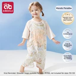 AIBEDILA Class A Modal Baby Sleep Sack Summer Thin Newborn Nightgown All Season Toddler Anti-Kick Sleeping Jumpsuit