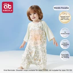 AIBEDILA Class A Modal Baby Sleep Sack Summer Thin Newborn Nightgown All Season Toddler Anti-Kick Sleeping Jumpsuit
