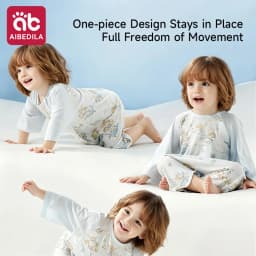 AIBEDILA Class A Modal Baby Sleep Sack Summer Thin Newborn Nightgown All Season Toddler Anti-Kick Sleeping Jumpsuit
