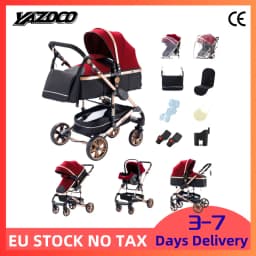 Foldable High Landscape 3-in-1 Infant Pushchair Fashion Luxury Two-Way Seat All Season Durable Baby Pram Suitable For Indoor Rest And Outdoor Walking