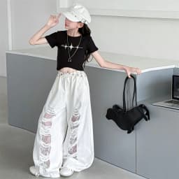 New Fashion Street Style Kids Hip Hop Clothing Set For Girls Hiphop Top Bottom Suit Children Dance Rap Jazz Tee and Pants Outfit