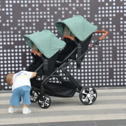 Portable Foldable Twin Stroller,double Seat Stroller with Car Seat, Luxury Baby Stroller,Comes with Accessories Such As Rain Cover and Mosquito Net