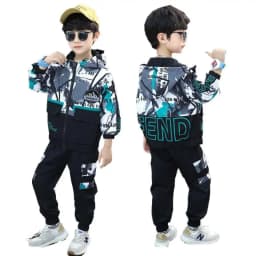 Spring Autumn Baby Boys 2Pcs Sports Tracksuit Set with Zipper Jacket And Pants Toddler Casual Costume Children's Clothing