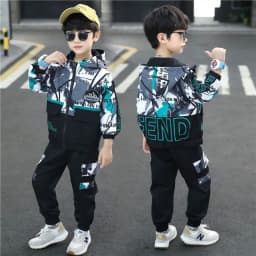 Spring Autumn Baby Boys 2Pcs Sports Tracksuit Set with Zipper Jacket And Pants Toddler Casual Costume Children's Clothing