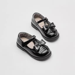 Dave Bella Girl Leather Shoes Princess Shoes Children Autumn Spring Retro Black Bow Anti Slip Elegant Kids Shoes Party DB3262847